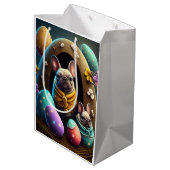 Schattige pug met paaseieren Een feestelijke en sn Medium Cadeauzakje (Achterkant Gekanteld)