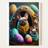 Schattige pug met paaseieren Een feestelijke en sn Planner (Achterkant)