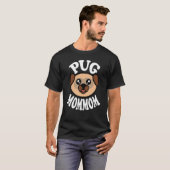 Schattige Pug Moeder T-shirt (Voorkant volledig)