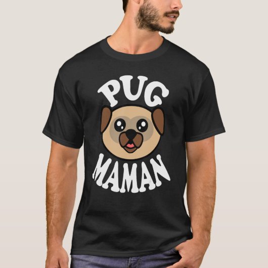 Schattige Pug Moeder T-shirt (Voorkant)