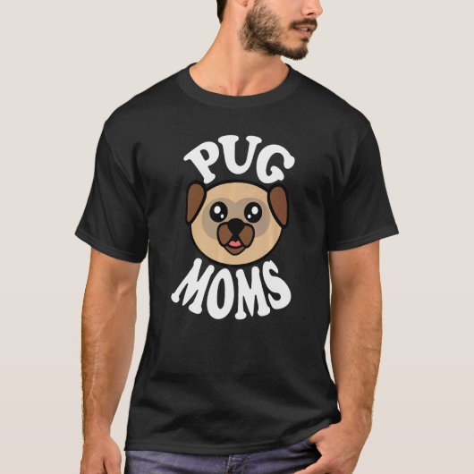 Schattige Pug Moeders T-shirt (Voorkant)