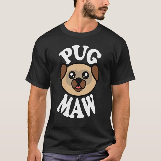 Schattige Pug Mond T-shirt (Voorkant)