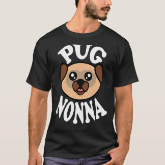 Schattige Pug Nonna T-shirt
