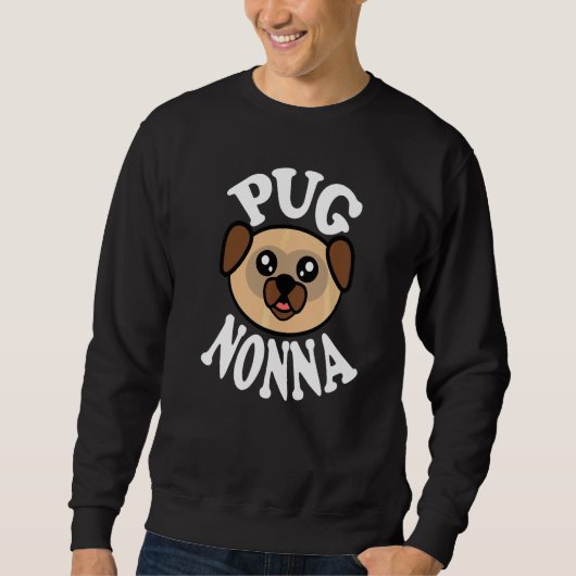 Schattige Pug Nonna Trui (Voorkant)