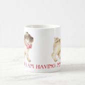 Schattige pug off Ik ben met mijn koffiehond water Koffiemok (Center)