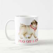 Schattige pug off Ik ben met mijn koffiehond water Koffiemok (Links)
