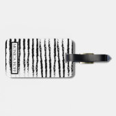 Schattige Pug patroon ontwerp Monogram Bagagelabel (Achterkant horizontaal)