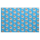 Schattige Pug Puppy Fabric Stof (Fat Quarter)