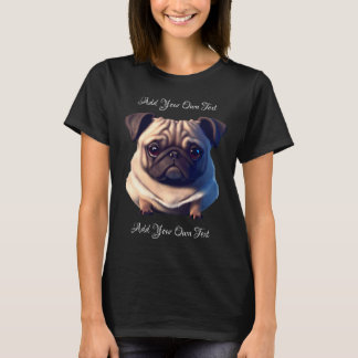 schattige pug puppy hond t-shirt