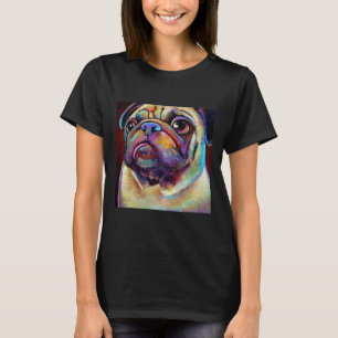 Schattige PUG PUPPY met DERP TONGUE Classic T-Shir T-shirt
