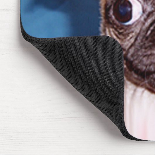 Schattige Pug Puppy Mousepad Muismat (Hoek)