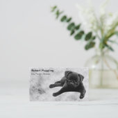 Schattige Pug Puppy Visitekaartje (Staand voorkant)