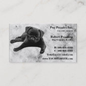 Schattige Pug Puppy Visitekaartje (Achterkant)