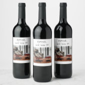 Schattige Pug Retirement Wine Label Wijn Etiket (Flessen)