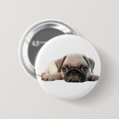 schattige pug ronde button 5,7 cm (Voorkant /achterkant)