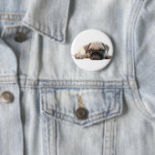 schattige pug ronde button 5,7 cm (In situ)