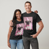Schattige Pug Roze T-shirt (Unisex)