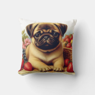Schattige Pug  schilderij Kussen