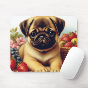 Schattige Pug schilderij Muismat