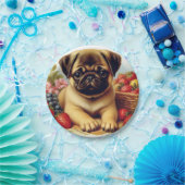 Schattige Pug  schilderij Papieren Bordje (Feest)