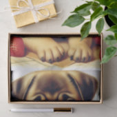 Schattige Pug schilderij Tissuepapier (Geschenk)