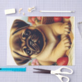 Schattige Pug schilderij Tissuepapier (Craft)