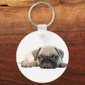 schattige pug sleutelhanger (Voorkant)