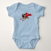 Schattige Pug Superheld Romper (Voorkant)