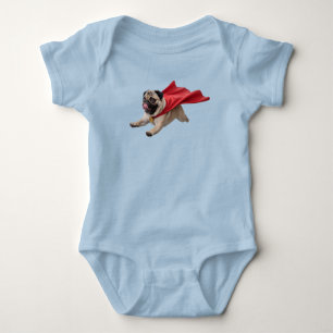 Schattige Pug Superheld Romper