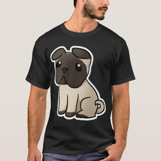 Schattige Pug T-shirt (Voorkant)