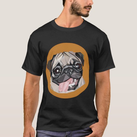 Schattige pug t-shirt (Voorkant)