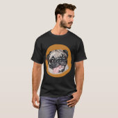 Schattige pug t-shirt (Voorkant volledig)
