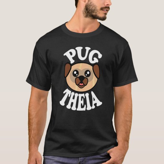 Schattige Pug Theia T-shirt (Voorkant)