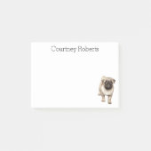 Schattige Pug-uppy met Jouw naam aangepast Post-it® Notes (Voorkant)