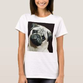 Schattige Pug Zwart Wit Stijl T-Shirt