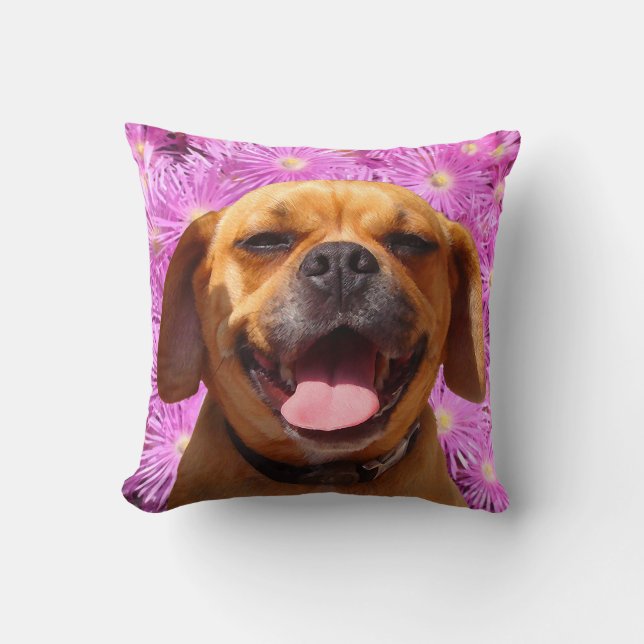 Schattige Puggle Kussen (Voorkant)