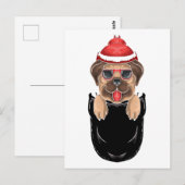 Schattige Puggond Zit in Zak Briefkaart (Voorkant / Achterkant)