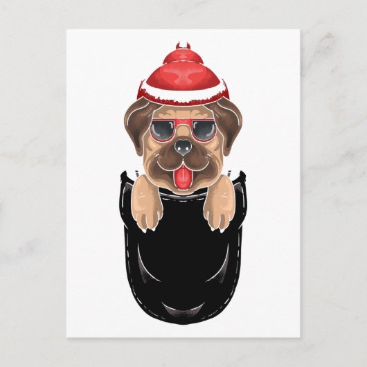 Schattige Puggond Zit in Zak Briefkaart (Voorkant)