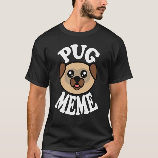 Schattige Pugs Meme T-shirt (Voorkant)