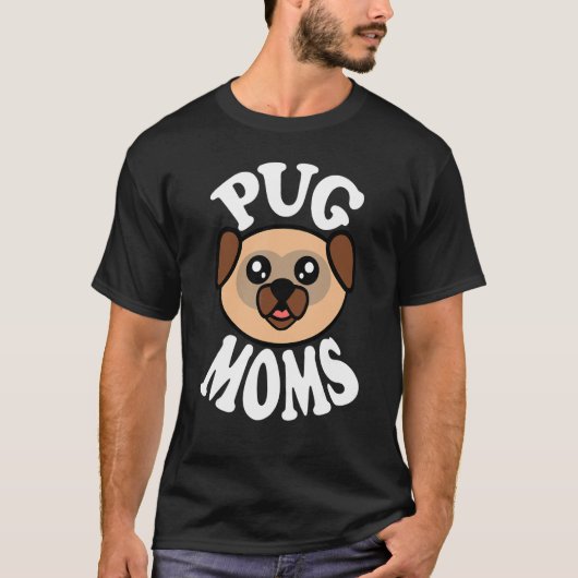 Schattige Pugs Moeders T-shirt (Voorkant)