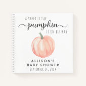 Schattige Pumpkin Baby shower Gastenboek Notitieboek (Voorkant)