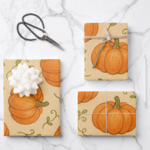 Schattige Pumpkin Pattern Wrapping Paper - Hallowe
