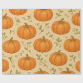 Schattige Pumpkin Pattern Wrapping Paper - Hallowe Cadeaupapier (Vlak)