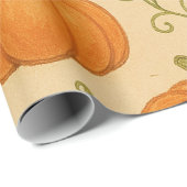 Schattige Pumpkin Pattern Wrapping Paper - Hallowe Cadeaupapier (Rol Hoek)
