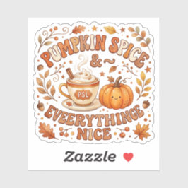 Schattige Pumpkin Spice En Alles Wat Leuk Is Herfs Sticker