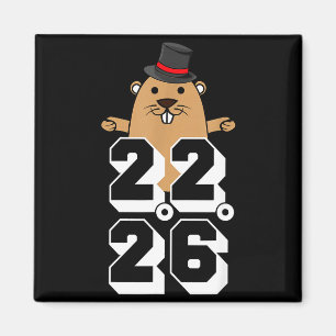 Schattige Punxsy Phils Groundhog Day 2 februari 20 Magneet
