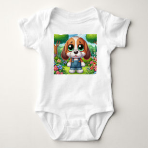 Schattige Pup In Overall Romper