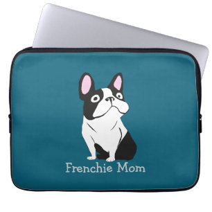 Schattige Pup, middel donkerblauw Laptop Sleeve