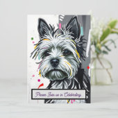 Schattige Pup Uitnodigingen voor elke gelegenheid (Staand voorkant)