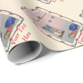 schattige pupil verborgen voor kerstkarolzangers k cadeaupapier (Rol Hoek)